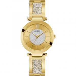 Guess Watches Ladies Aurora Montre Femme Analogique Quartz avec Bracelet Acier Inoxydable W1288L2