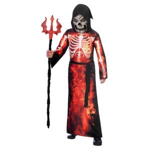 Amscan Costume Fire Reaperjunior noir/rouge 6-8 ans 4-pièces