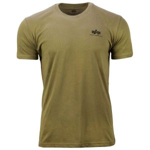 Alpha industries T-shirt &agrave; Manches Courtes Basic Small Logo 2XL Olive