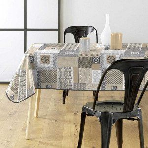 Nappe rectangulaire PVC (L240 cm) Costa Grise