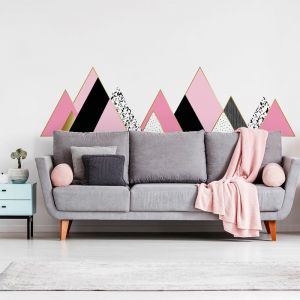 Stickers muraux - Décoration Chambre Salon - Autocollant Sticker Mural géant Montagnes scandinaves HOGGAR - 40x60cm
