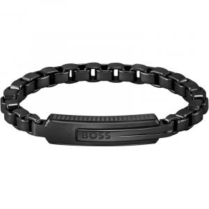 Boss Effect Bracelet en Acier Noir pour Homme