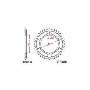 Couronne JT Sprockets Acier pas 530 44 dents - Pour Yamaha FZ 750 85-8