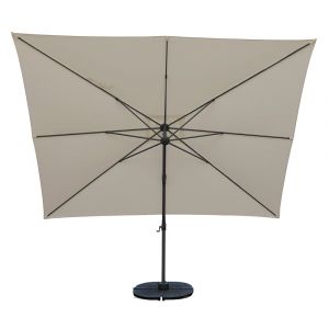 Parasol excentré 4x3m taupe