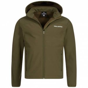 KIRKJUBØUR "Hestur" Hommes Veste SOFTSHELL colonne d'eau 10 000 mm marron kaki