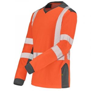 Cepovett T-shirt manches longues fluo SAFE XP HV orange/bleu marine T3/L - 22-9T85-404-3/L