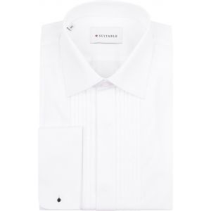 Chemise de smoking pliss&eacute;e Blanc taille 38