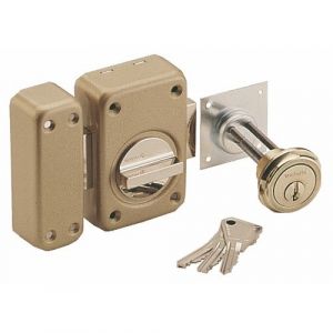 Image de Vachette Verrou v136 a bouton et cylindre extensible ASSA ABLOY AUBE ANJOU (EX 7646