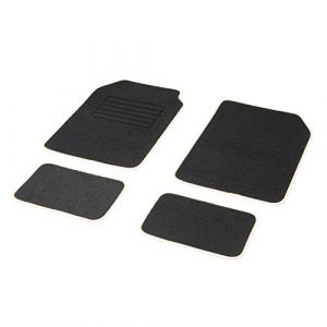 DBS Tapis de Sol - Voiture/Auto - 4 Pièces : Avant + Arrière - Beige - Universel - Antidérapant - Haute Qualité