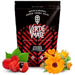 Image de Yerba Maté Verde Mate Energia Guarana - Très Energisant Sans Poussière Fruité Mate du Brésil Non Fumé - 500g