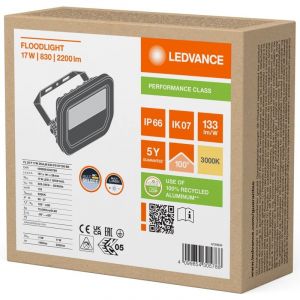 Ledvance Projecteur LED FLOODLIGHT, 17 watts, 3000K BK