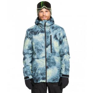 Quiksilver Mission Printed Jacket - Veste ski homme Space Stone Celery Green XL