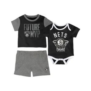 NBA Ensemble tee-shirt,short et body bébé Brooklyn Nets Putting Up Number