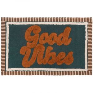 Atmosphera Tapis rectangulaire Good Vibes - 60 x 90 cm - Multicolore