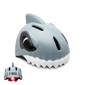 Casque de velo pour enfants requin gris crazy safety certifie en1078