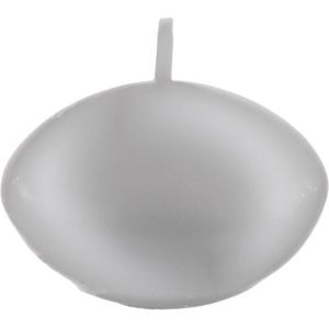 Ruedelafete Set de 6 bougies FLOTTANTES, métal Argent