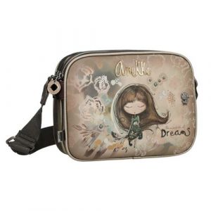 Anekke - Sac bandoulière 3 cpts "Real" - 25 x 19 x 6 cm - Marron