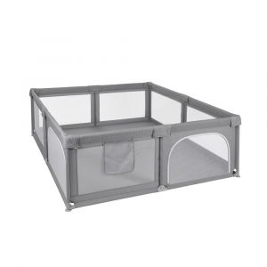 Innovaciones MS Parc de jeux pour bébé XXL - 180x200 Sûr, Avec et fenêtre filet