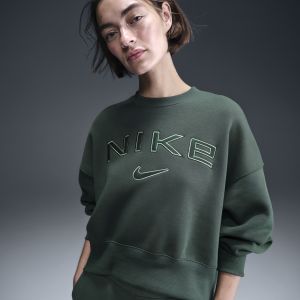 Nike W NSW PHNX FLC OOS LOGO CREW vintage green/jade horizon/pro, Apparel, en vert, taille: S - Couleur vert - Taille S