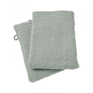 Univers décor Lot de 2 gants de toilette 'Spa' 15 x 21 cm / 400 gr/m² - Couleur: 'Spa' Céladon