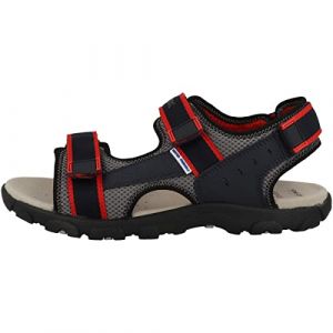 Geox Garçon Jr Strada Sandal, Bleu Marine Rouge, 27 EU