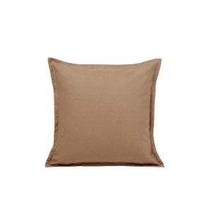 MADURA - Housse de coussin Leolino en Coton lin uni Marron