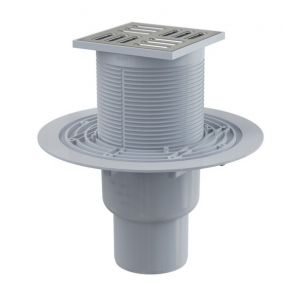 Image de ALT Siphon de sol avec grille inox 105 x 105 mm - sortie verticale