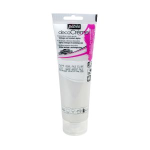 Pebeo Peinture acrylique decoCrème 120 ml 207 Nacré Argent pâle