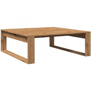 VidaXL Table Basse Chêne Artisanal 100x100x35 Cm Bois D'ingénierie