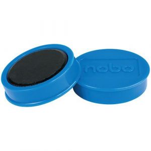 Nobo Jeu d'Aimants pour Tableau Blanc Magnétique, 38mm, Lot de 10, Bleu, 1915306