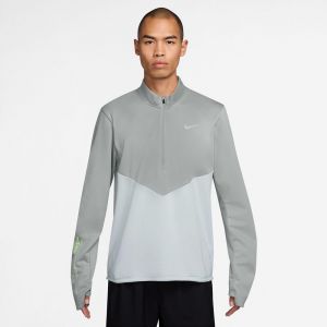 Image de Nike Pacer Winterized Half-Zip Maillot de course Hommes - gris, argent, Taille XXL