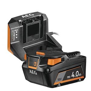 AEG 1 Batterie Pro Lithium 18V 4,0 Ah et Son Chargeur - SETL1840S