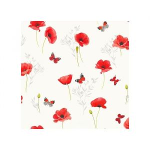 Nappe Bulgomme Imprim&eacute;e Coquelicot - Au m&egrave;tre - 140 x 180 cm .