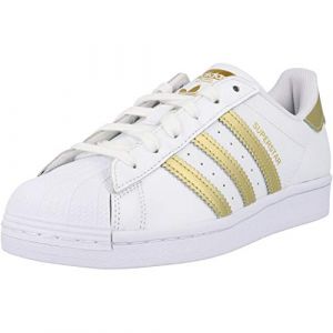 Adidas Superstar W, Chaussure de Piste d'athltisme Femme, FTWR White Gold Met FTWR White, 41 1/3 EU