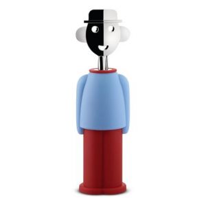 Image de Alessi Alessandro Tire-bouchon Bleu clair/rouge