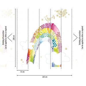 A.S. Creation Panoramique rainbow multicolor