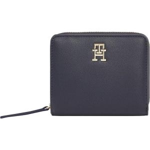 Tommy Hilfiger Portefeuille Femme Logotape Petit, Bleu (Space Blue), Taille Unique