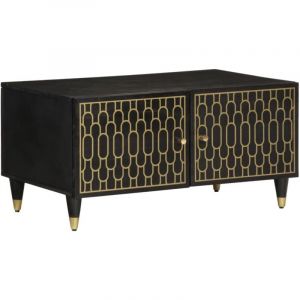 VidaXL Table basse 80x50x40 cm bois de manguier massif, table d'appoint, table de salon, table lat&eacute;rale, bout de canap&eacute;, 358325