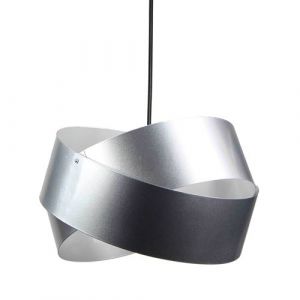 Lampe de plafond suspension déco métal argenté E27 compatible LED