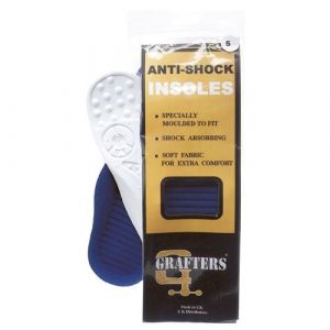 Grafters Semelles anti-choc (6 paires) - Unisexe (37 EU) (Blanc/Bleu) - UTDF932
