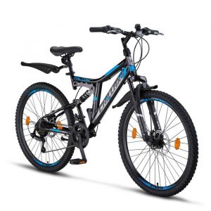 Chillaxx Bike Falcon Premium Mountainbike Dimension:26 pouce Couleur:Noir-bleu &ndash; frein &agrave; disque