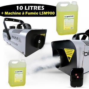 Image de Ibiza Light Machine à fumée 900w LSM900W ibiza + 10 Litres de produit liquide fumée - idéal jeux de lumière PA SONO DJ MIX bar club mariage soirée dansante disco mobile