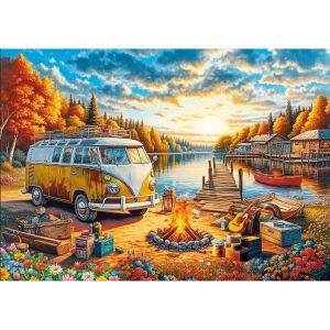 KS Games Puzzle 1000 pièces : Camp de Vosvos au Coucher de Soleil