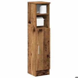 VidaXL Meuble de salle de bain avec porte-rouleau vieux bois