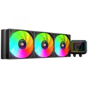 Mars Gaming Refroidissement liquide AIO ML-two360 600 W TDP 3 ventilateurs ARGB 4e génération Pompe Noir