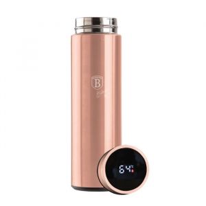 Thermos intelligent en acier 0,45 L avec indicateur de temp&eacute;rature LED BERLINGER HAUS Or rose BH-7954