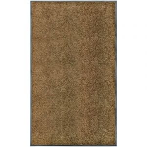 VidaXL Paillasson lavable Marron 90x150 cm