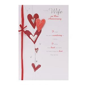 UK Greetings Carte d'anniversaire de mariage pour femme &ndash; Motif sentimental