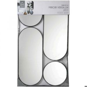 The home deco factory Set de 4 miroirs ronds et ovales Versa