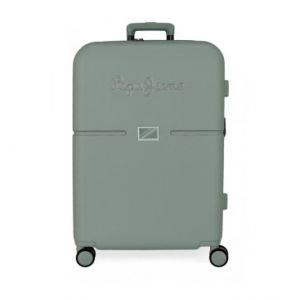 Image de Pepe Jeans Valise Accent Medium Vert 48x70x28 cms ABS rigide Fermeture TSA intégrée 79L 4.32 kgs 4 Roues doubles